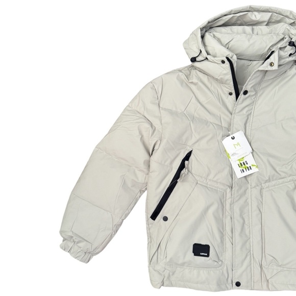 LONG IN FOR • Hooded Puffer Ski Jacket Coat Explorer PKNK - Picture 4 of 7